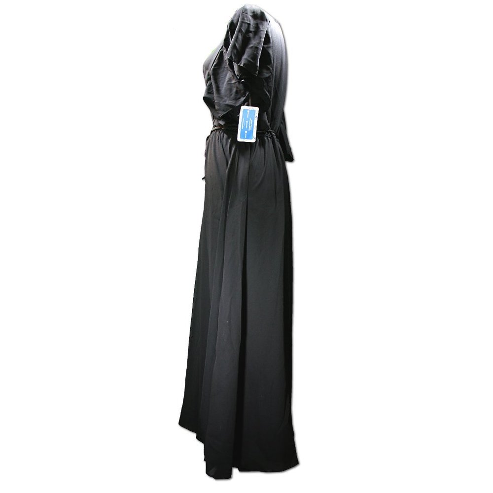 2X LG BLACK V-NECK Dress Coverup Boho Beautiful - Picture 3 of 3